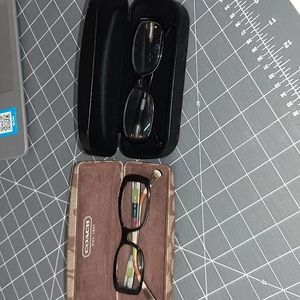 Coach glasses and glass cases